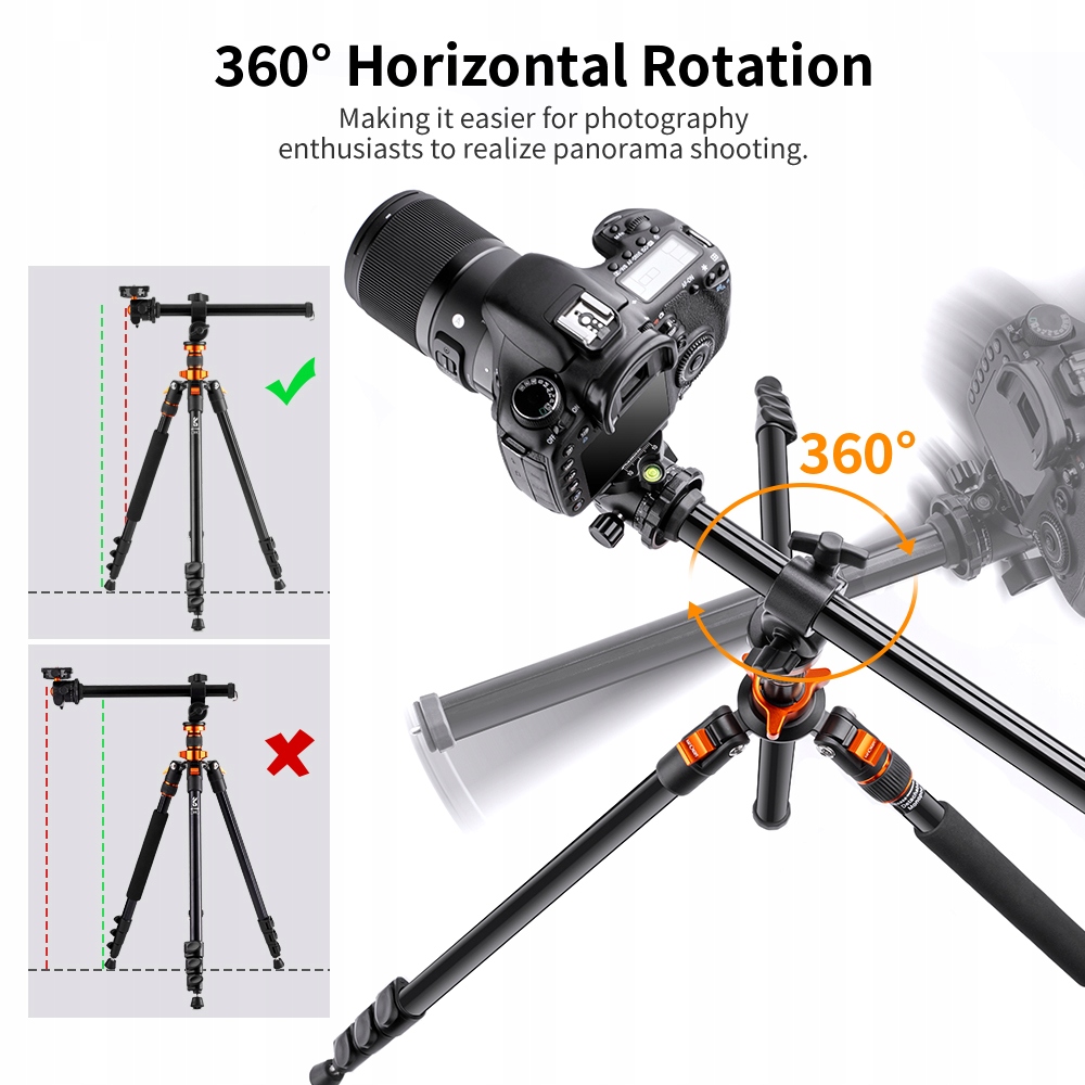 TRIPOD/STATYW K&F ALU/MAG 231cm KF09.087V4 FLATLAY Marka K&F Concept
