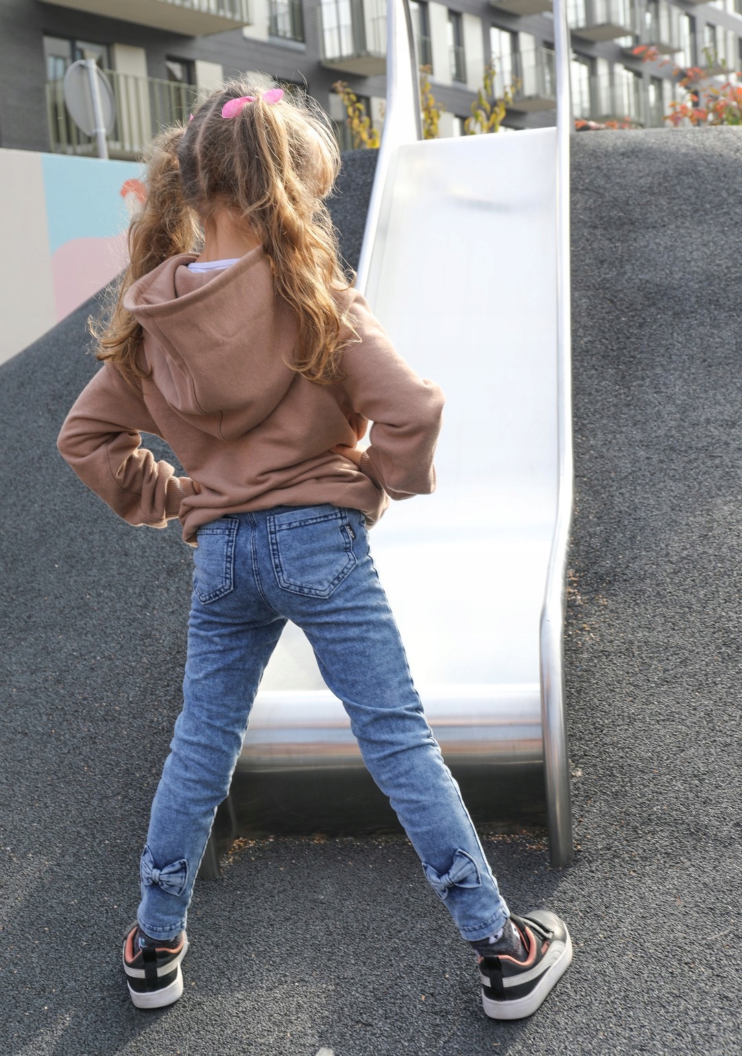 Legginsy DLA DZIEWCZYNKI dekatyzowane bawełna 110 Szerokość w pasie 17 cm