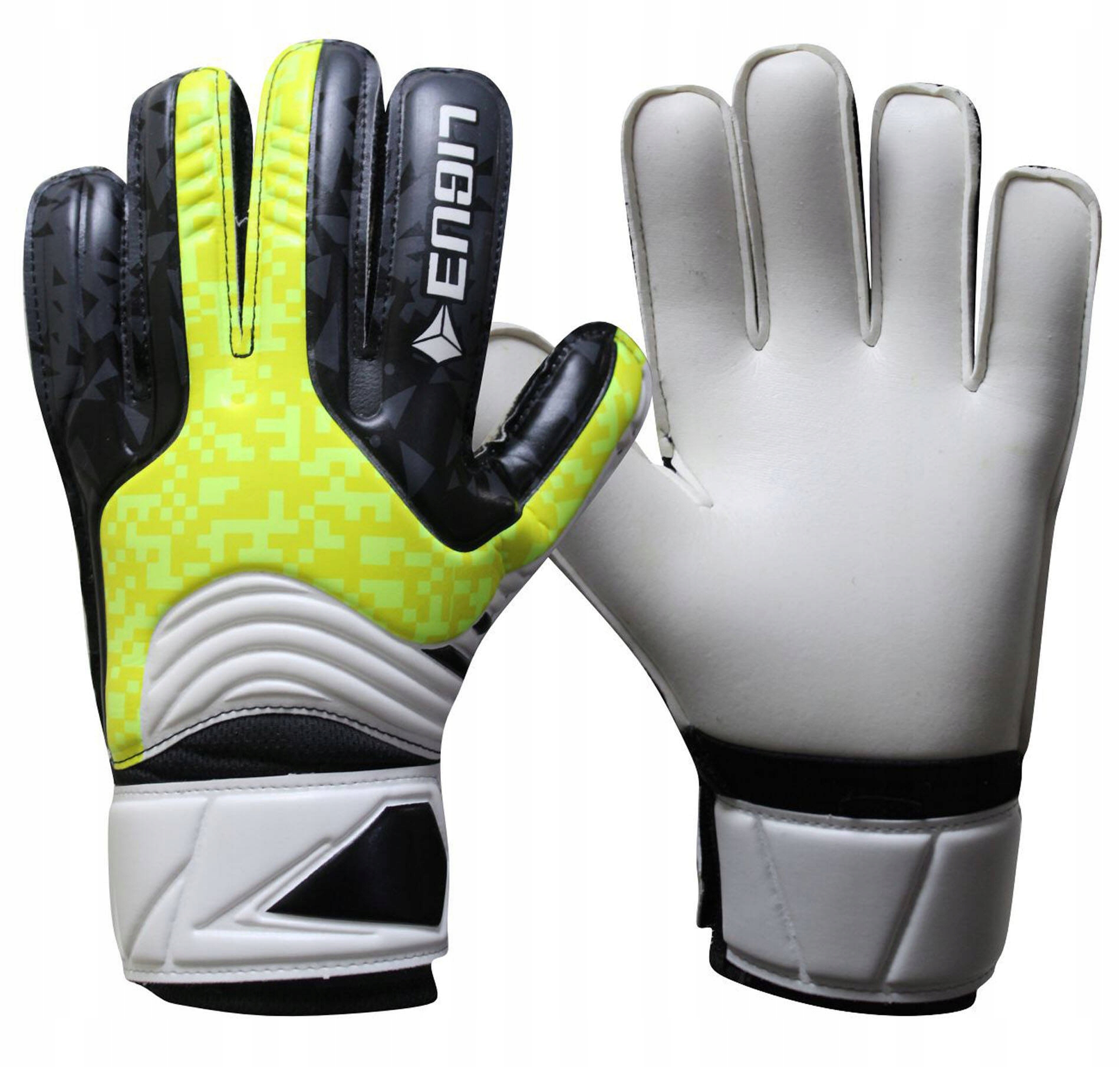 Rękawice Bramkarskie Ligue Defender White-black-green roz. 7