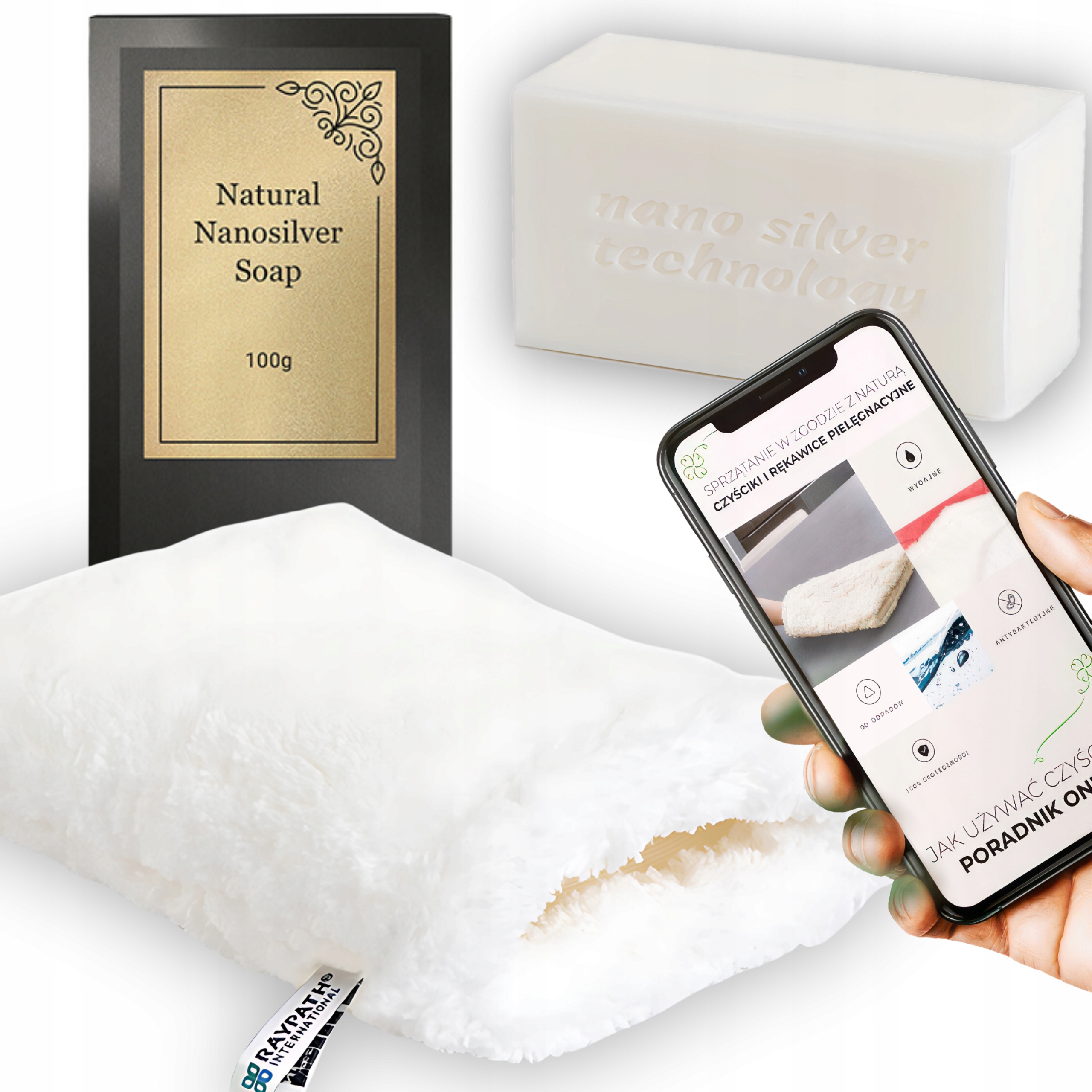 Raypath Zestaw Do Tapicerki Kanap Dywanów Rękawica Biała Nova Mydełko Białe