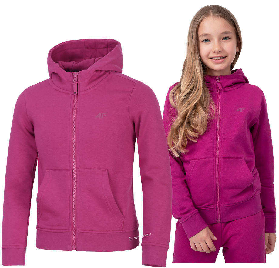 

4F Dziewczęca Bluza Z Kapturem Rozpinana 146