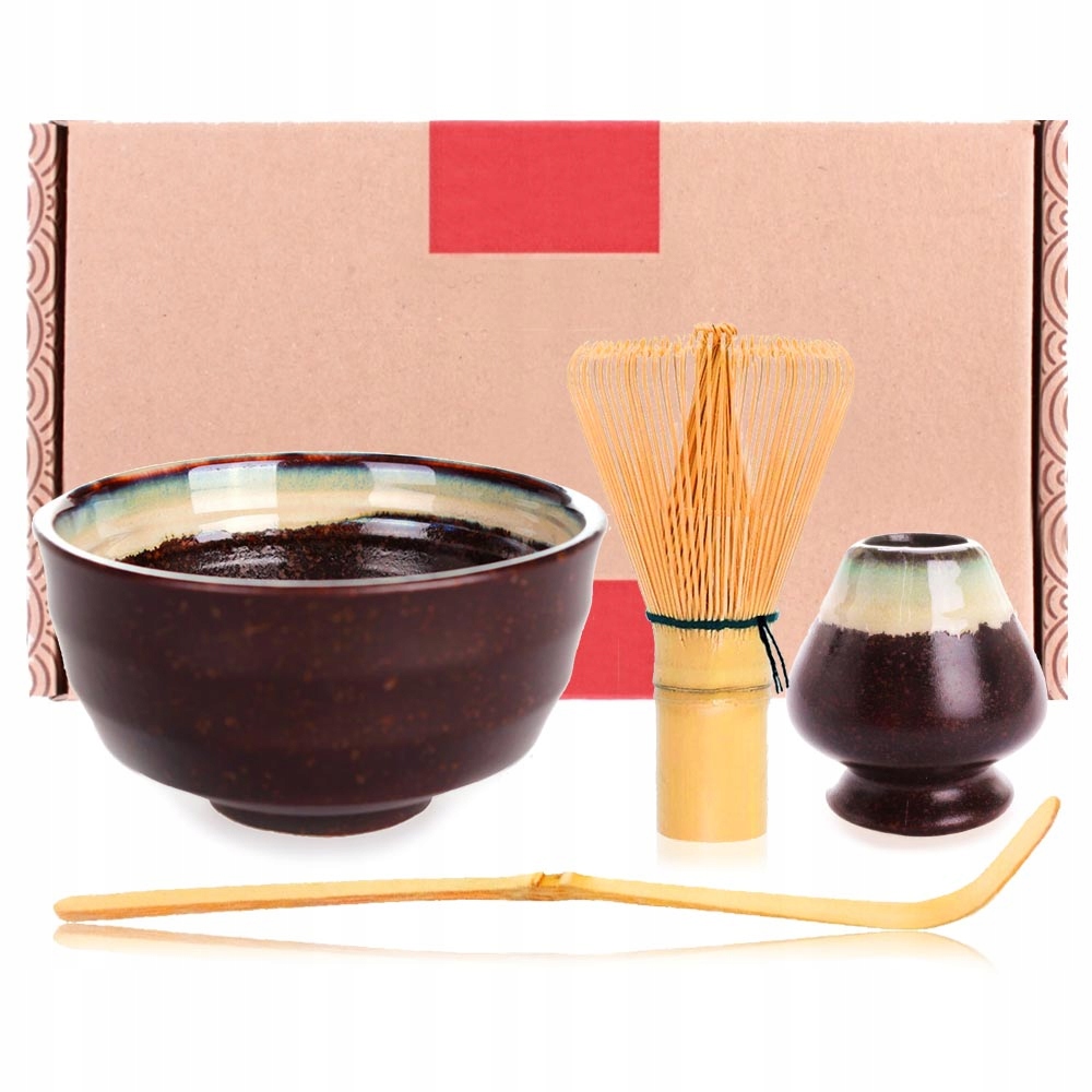 Levně Startovací sada na matcha čaj miska, chasen, podložka, chashaku