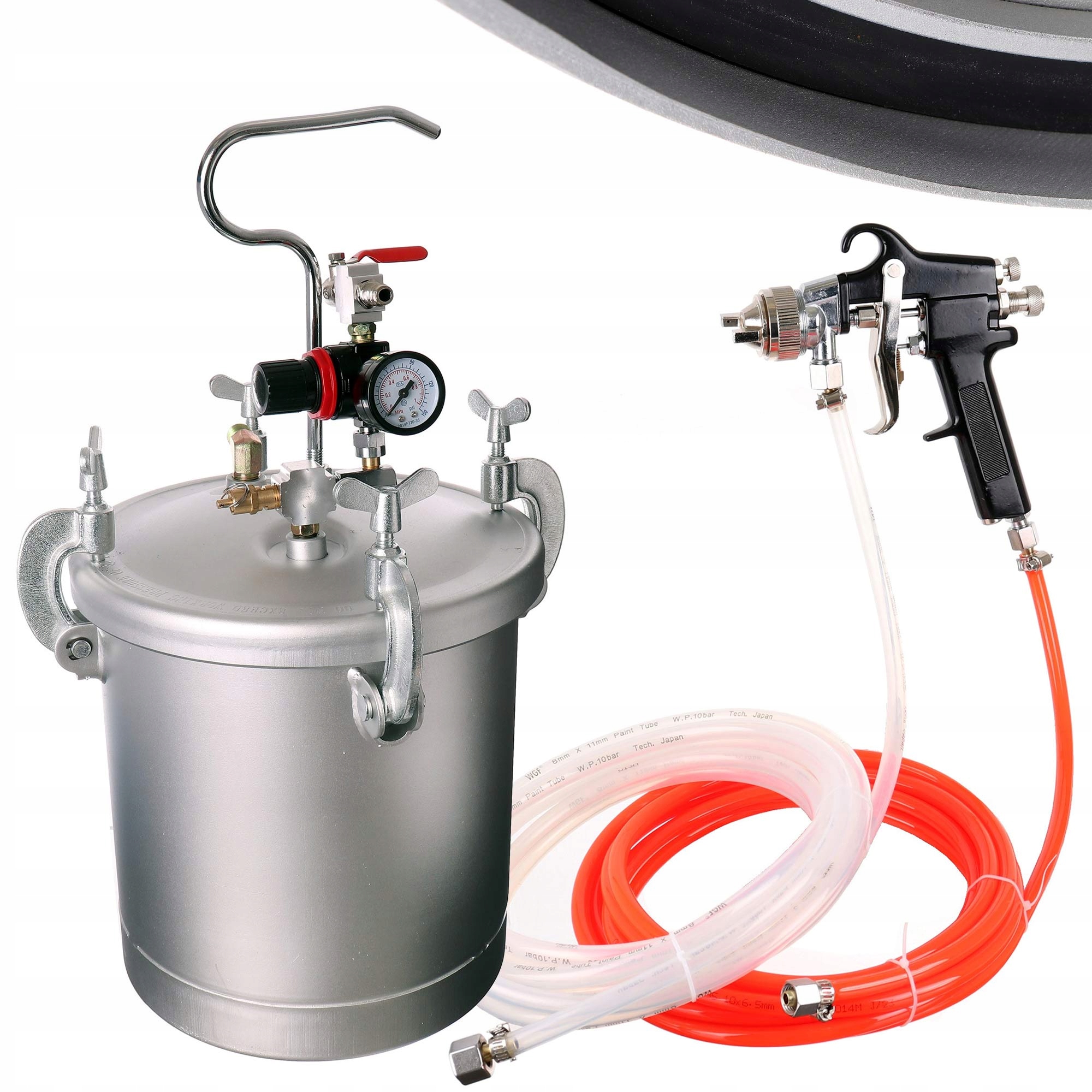Malířský agregát Lakovací pistole Nádrž 10L Odolná rozpouštědla