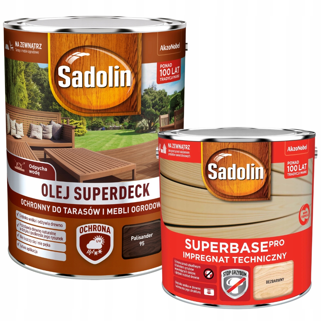 Sadolin Olej Superdeck 5 L Palisandr Sadolin Superbase Grunt 2,5 L