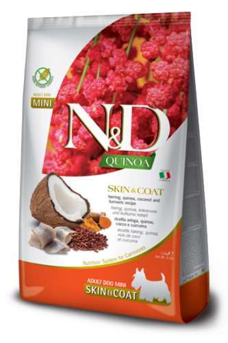 N&d Dog Quinoa Skin & Coat Herring, coconut 800 gr