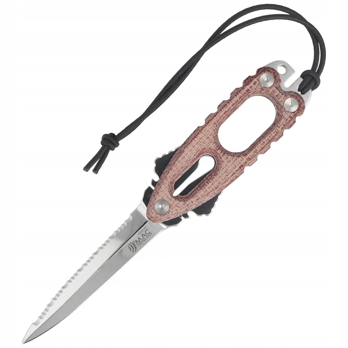 Nůž Mac Coltellerie Gunster Red Burlap Micarta (GNR11.RB)