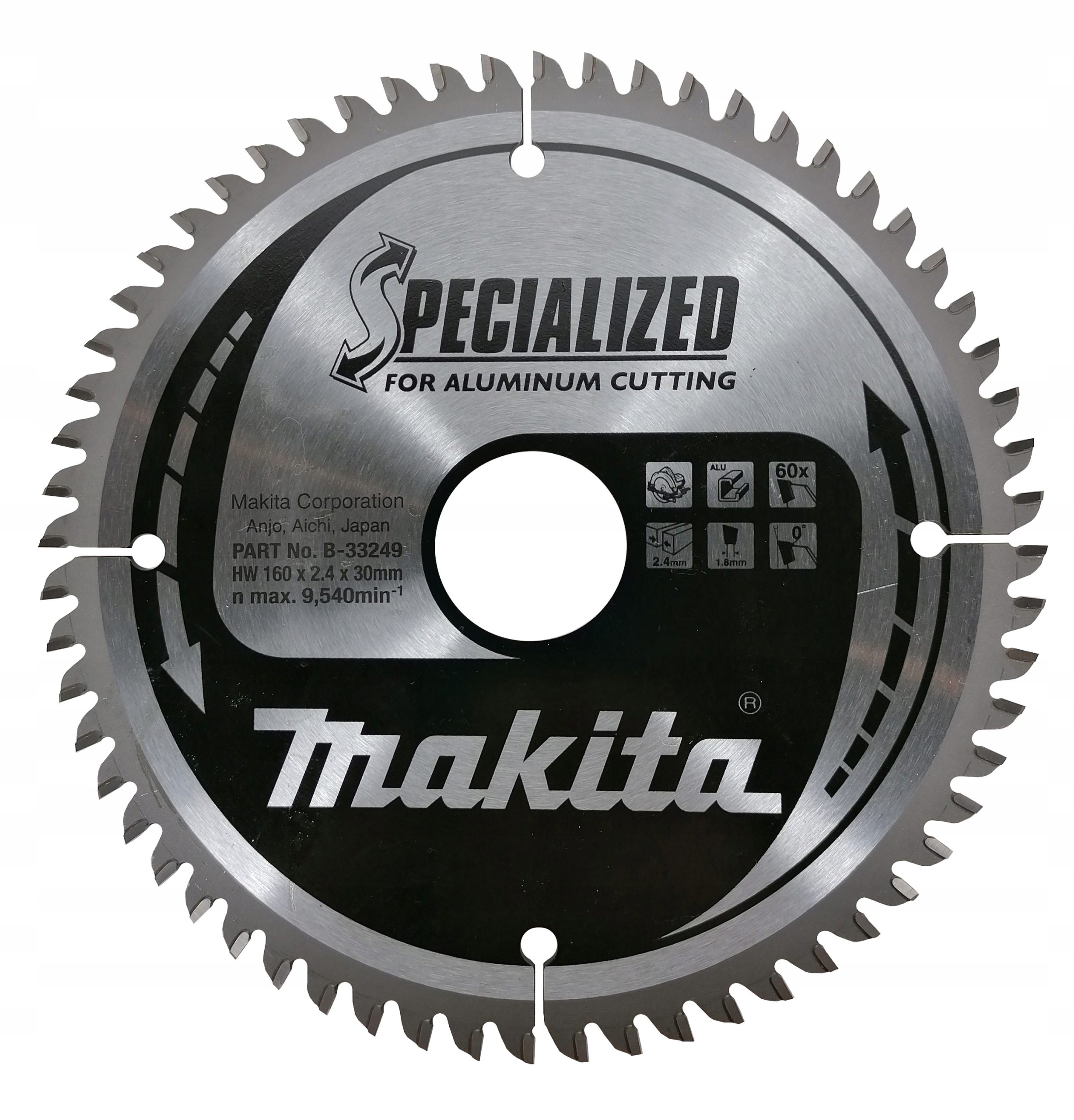 Řezací Kotouč Na Hliník Specializovaný 160x30mm 60Z Makita B-33249