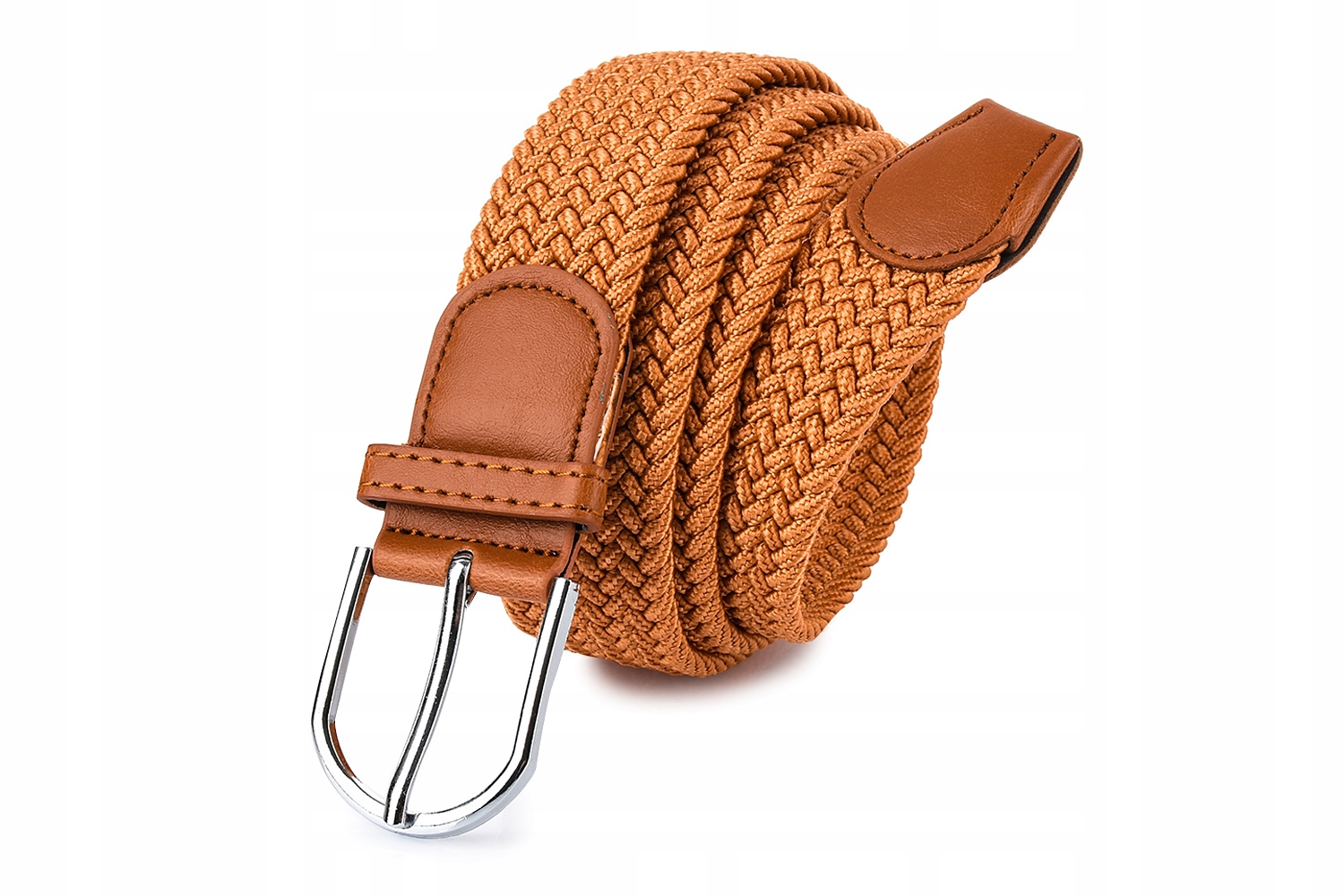 

Pasek Damski elastyczna plecionka skóra