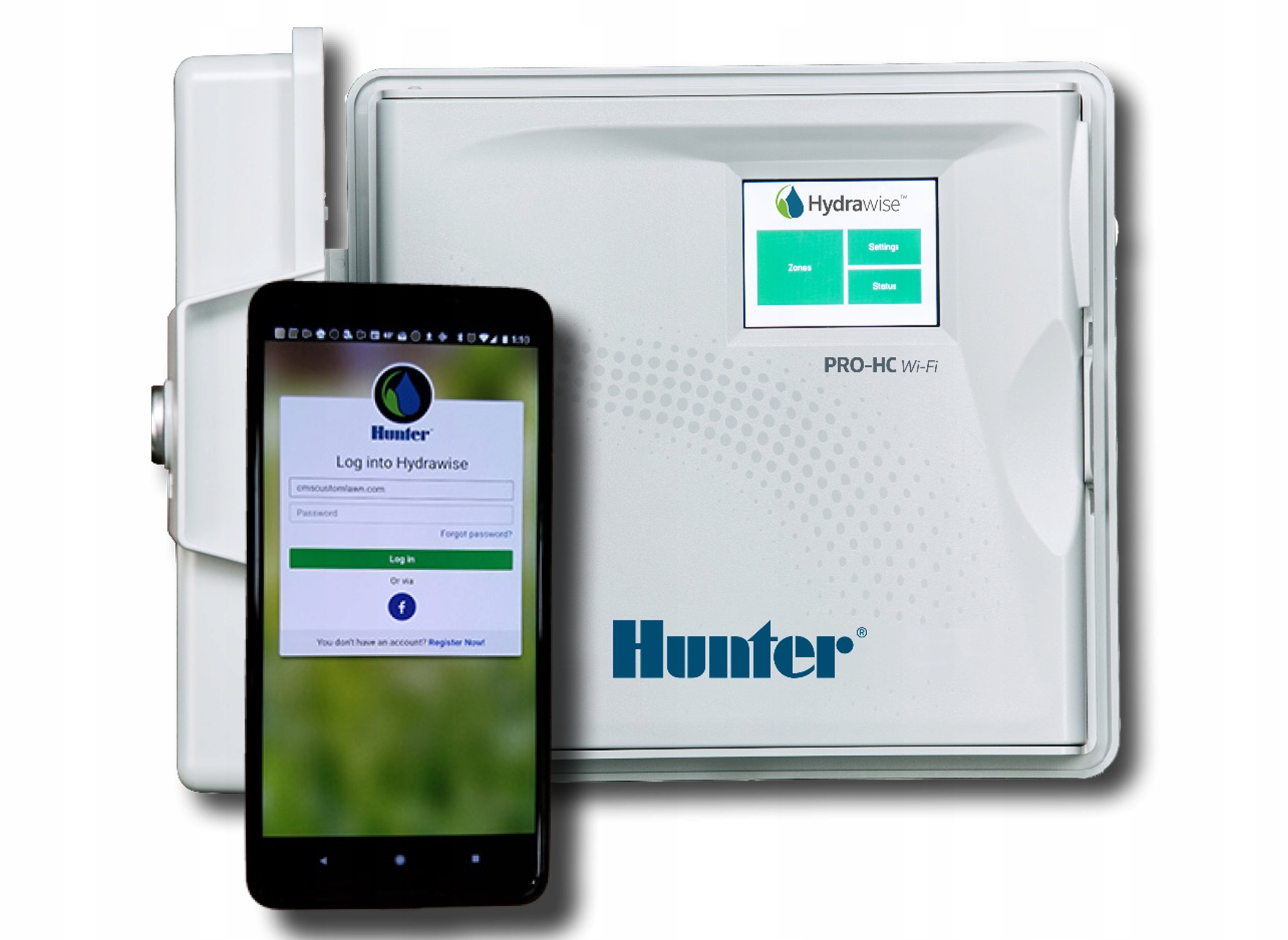 Zewnętrzny Sterownik nawadniania z Wi-Fi 6 sekcji Hunter PRO-HC-601E