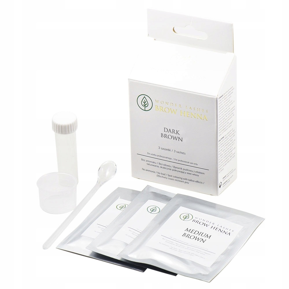 Brow Henna pudrová v prášku tmavě hnědá 3 sáčky