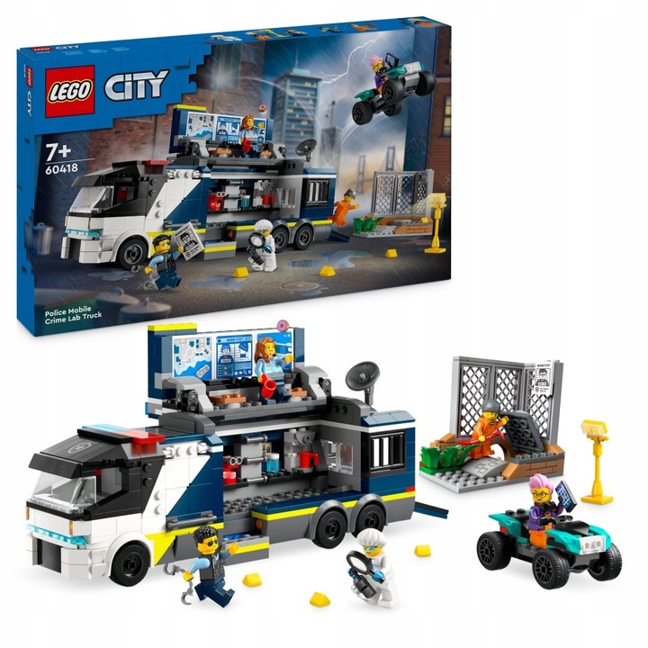 Sada Lego 60418 City Policejní Kamion S Kriminální Laboratoří 7+