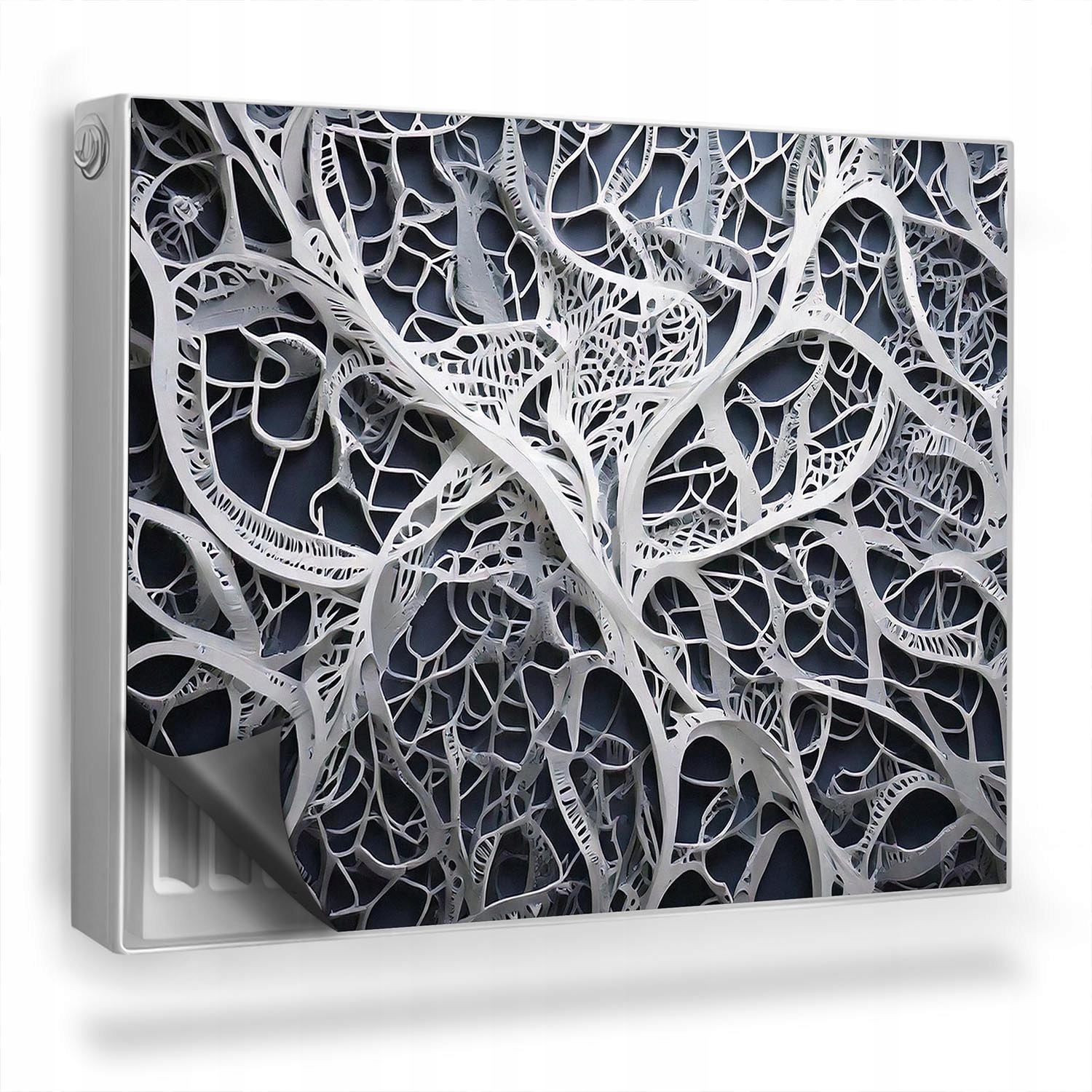 Magnetická krytka radiátoru Ažurová pavučinová síť 80x60 cm