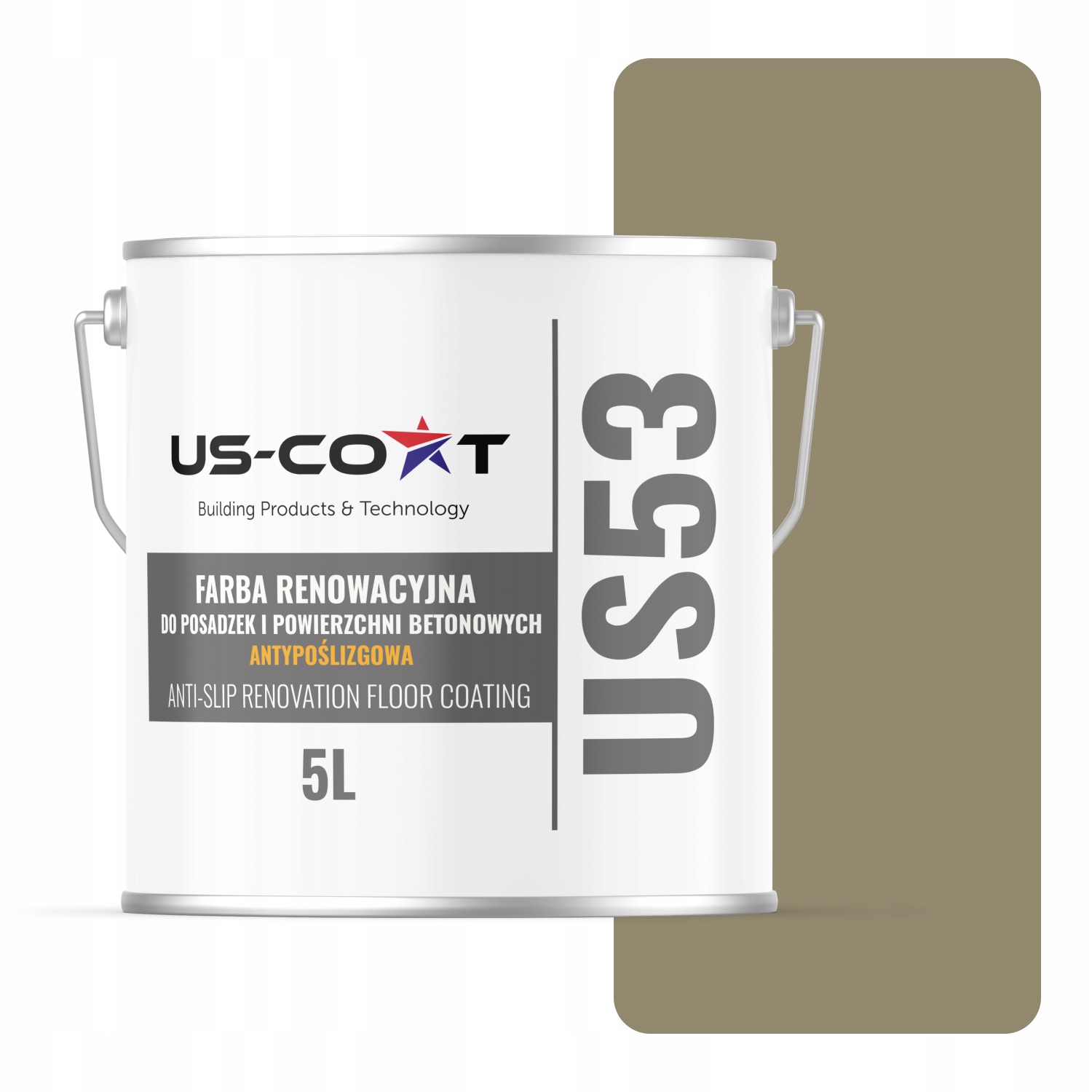 Renovačná Farba Na Podlahy Protišmyková Uv Šedo-žltá Ral 7034 5 L