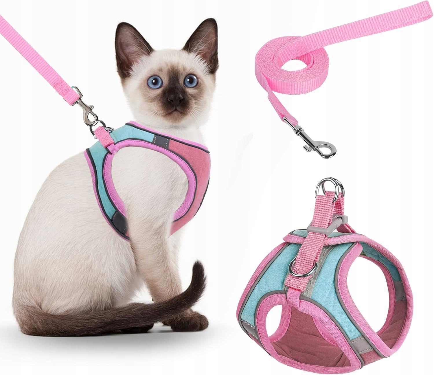 Levně Vodítko Pro Kočky s reflexními prvky, nastavitelné, Velikost M