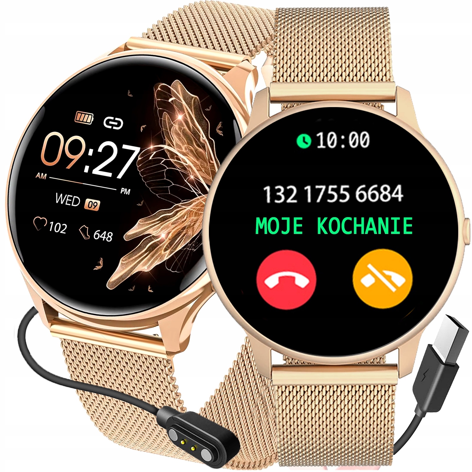 Chytré Hodinky hodinky G.rossi Sms WhatsApp Kroky Zlaté jako dárek