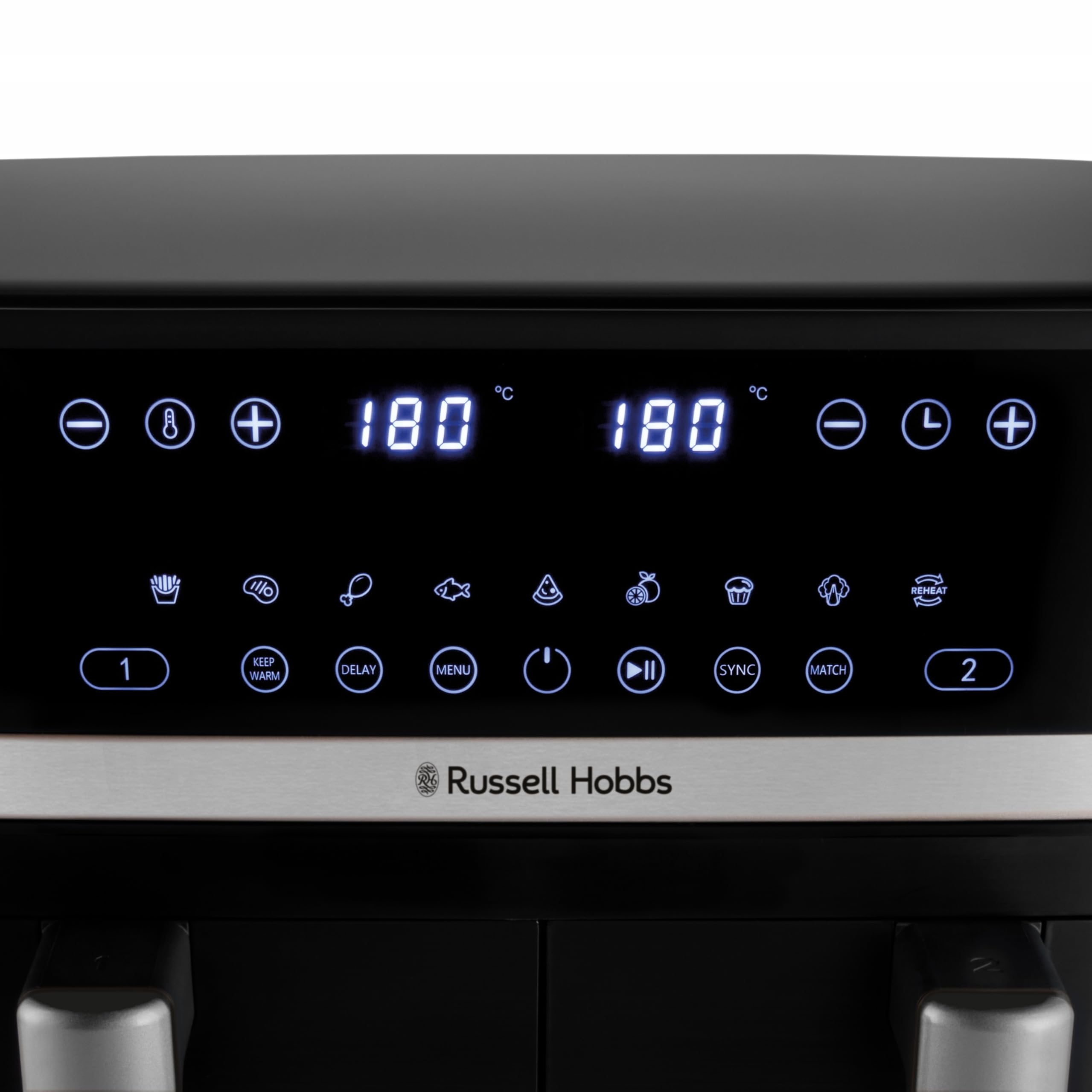 RUSSELL HOBBS Frytkownica Beztłuszczowa Satisfry Dual 9L Czarna Srebrna — miniatura 5