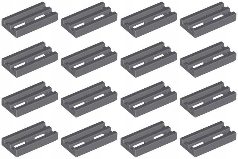 

Lego 2412b 1x2 Grill szara ciemna Nowa (4g) 16 szt