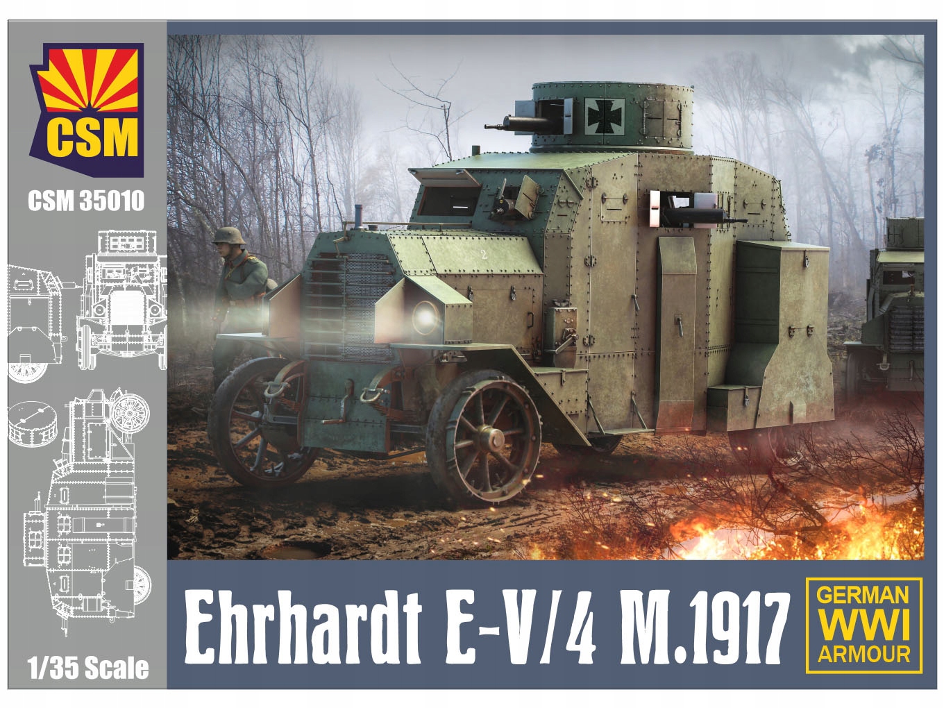 Obrněné vozidlo Ehrhardt E/V-4 M.1917 CSM35010 Copper State Models