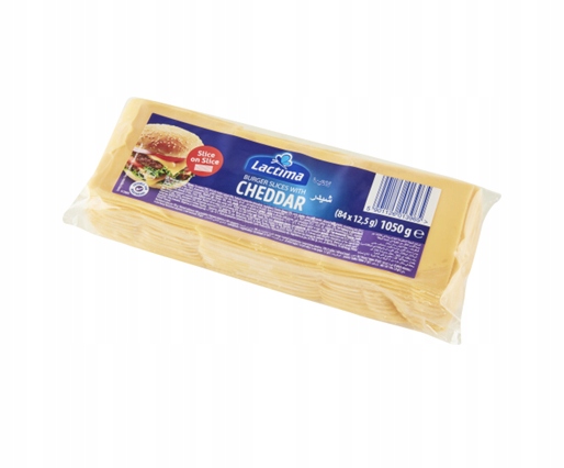 Lactima Tavený sýr cheddar plátky 1,05 kg