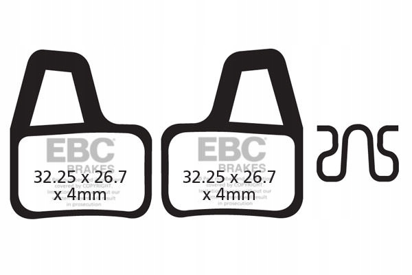 CFA404HH Klocki hamulcowe rowerowe (spiekane) Ebc Brakes