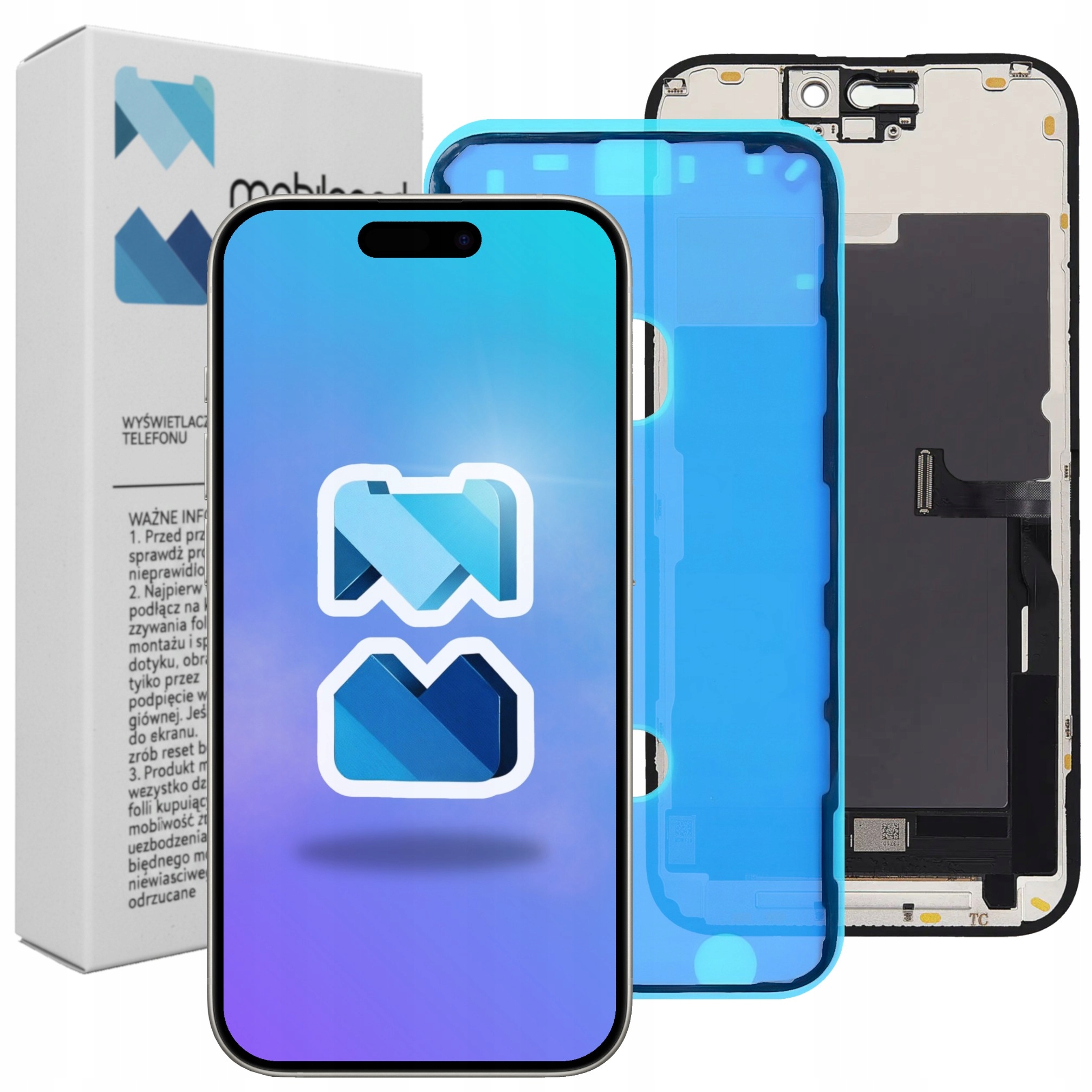 Matryca do iPhone 15 Pro LCD Ekran Ramka Uszczelka Incell A2848 A3102