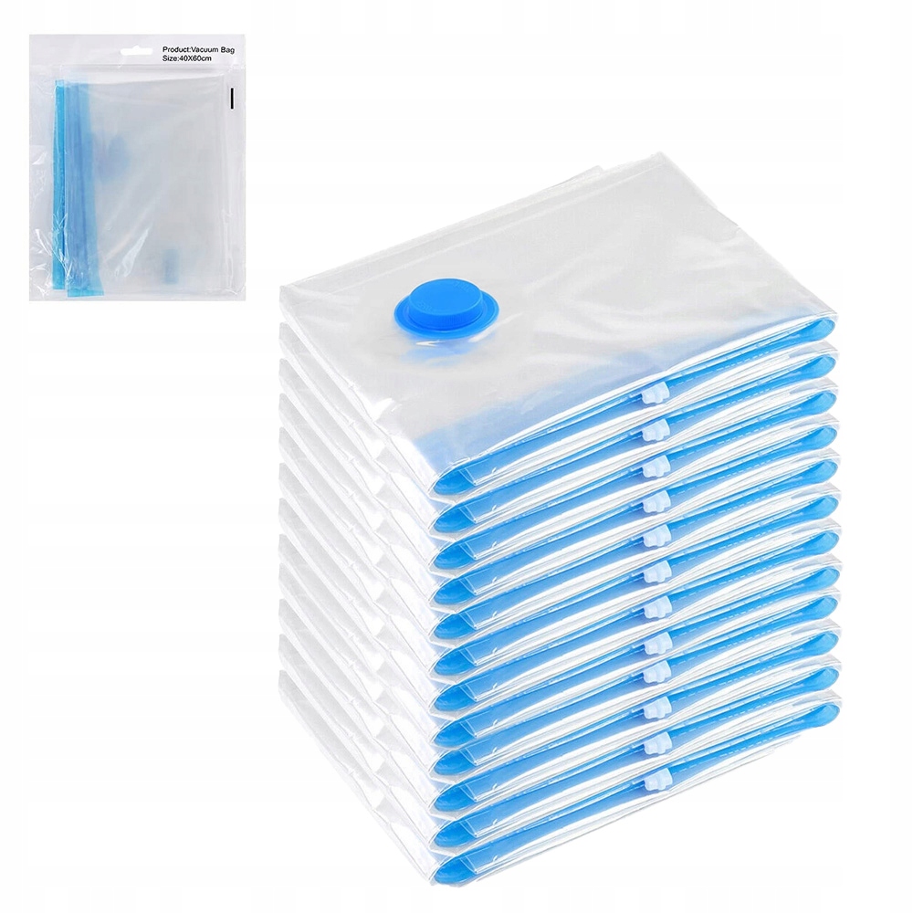 Vakuové Pytle Na Oblečení 12 ks 60x80 silné, opakovaně použitelné