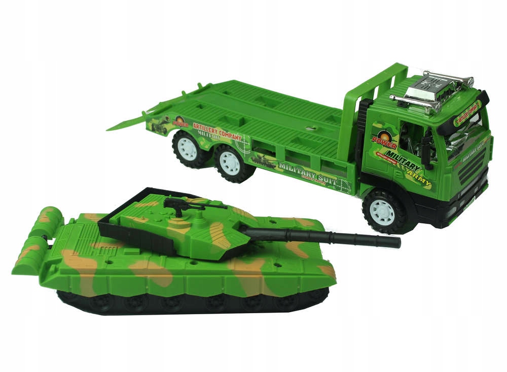 

Ciężarówka militarna - Laweta z czołgiem 36 cm