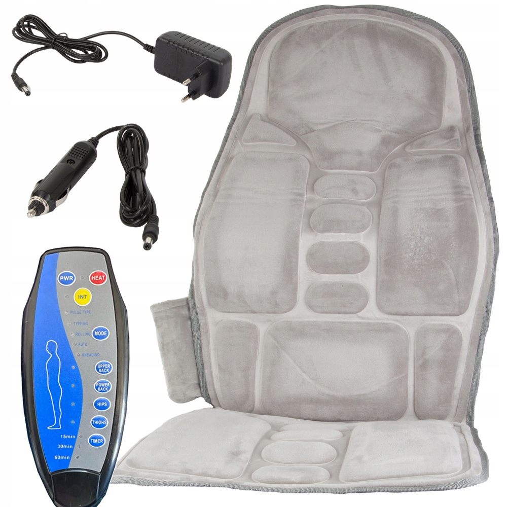 Mata Materac Masująca Wibracyjna Podgrzewana Masażu Masażer Auta Dom Biuro
