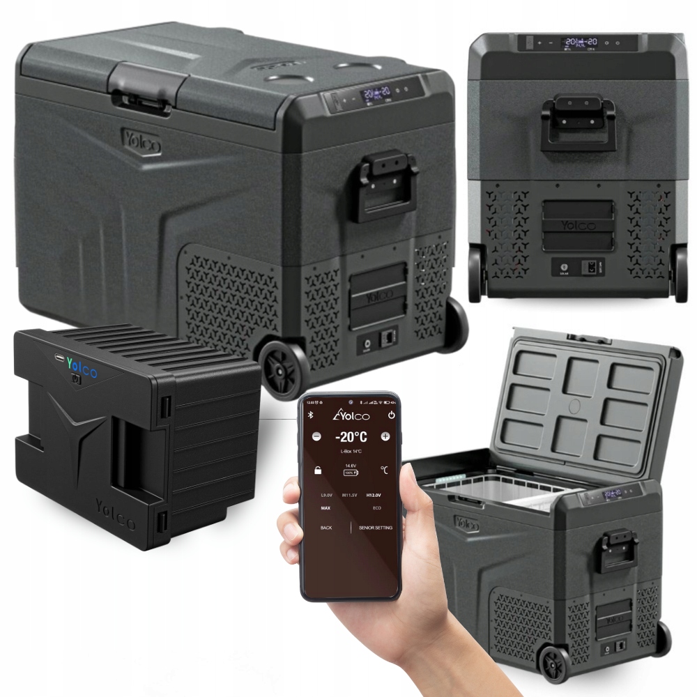 Lodówka Turystyczna Kompresorowa Yolco TCX50 52L Bateria Camping Tira