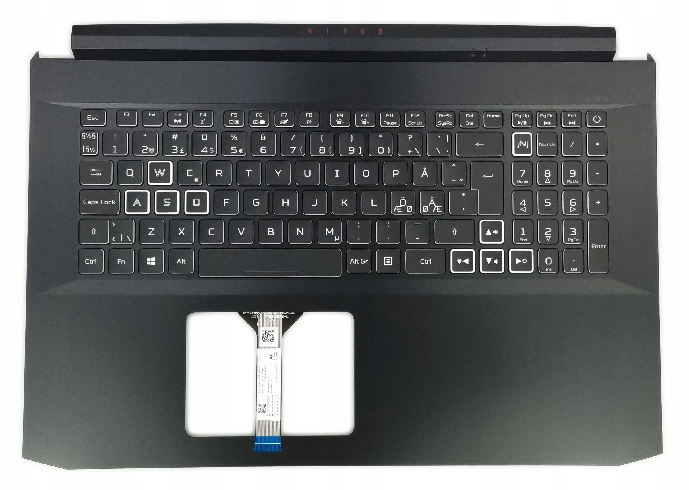 Nová Klávesnice Pro Notebook Acer Nitro AN517-52 Norská