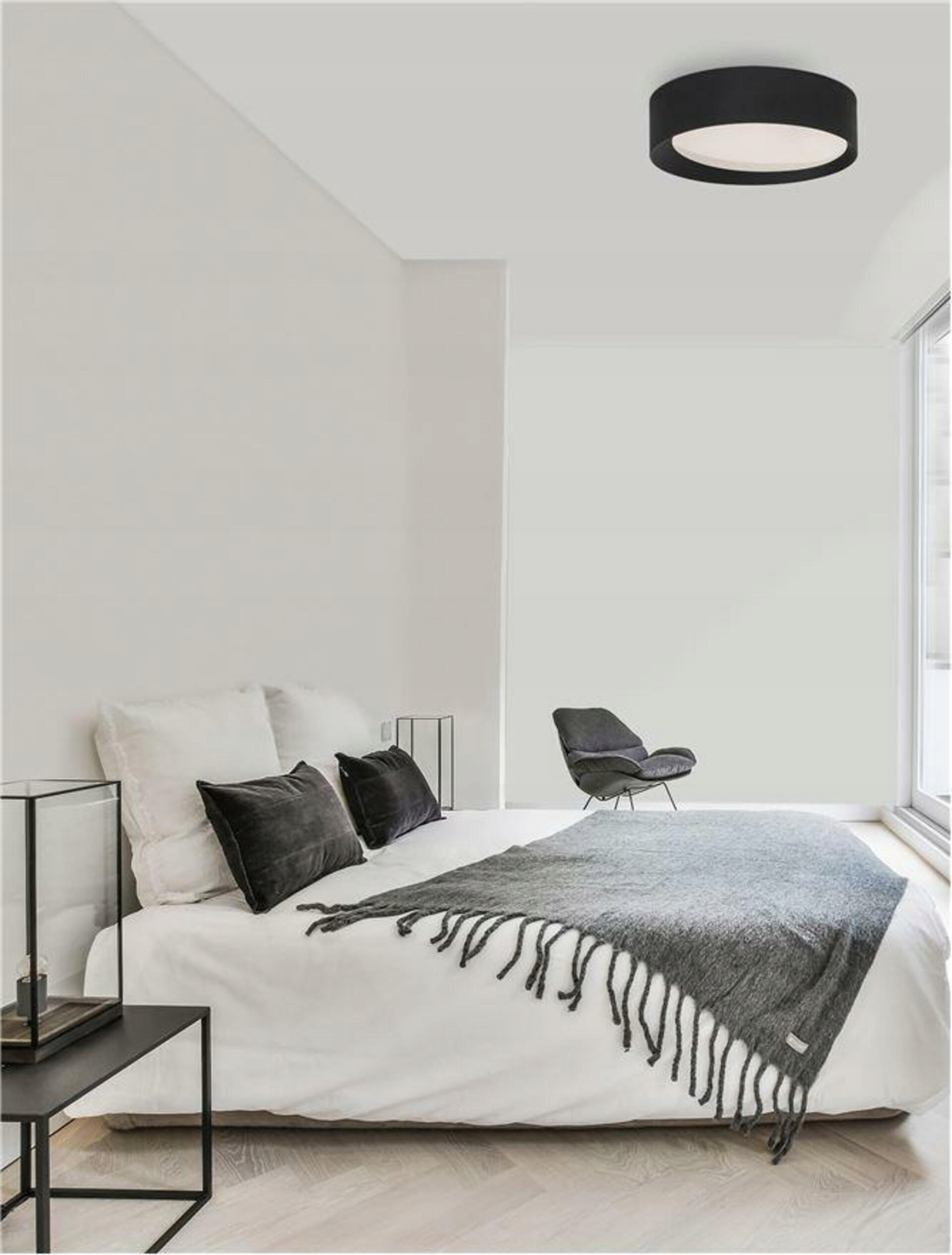 Nova Luce stropné svietidlo Oby čierny hliník a akryl Led 30W 230V 3000K IP20