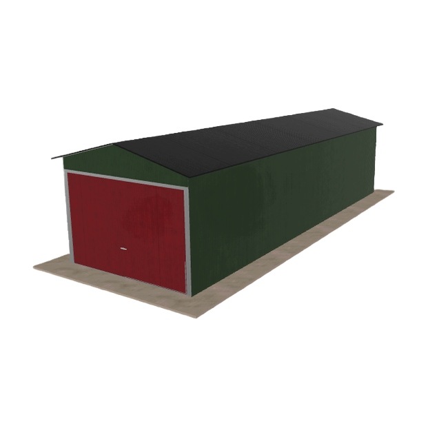 Plechová garáž 3x9 m jednopolohová, dvouspádová, zelená