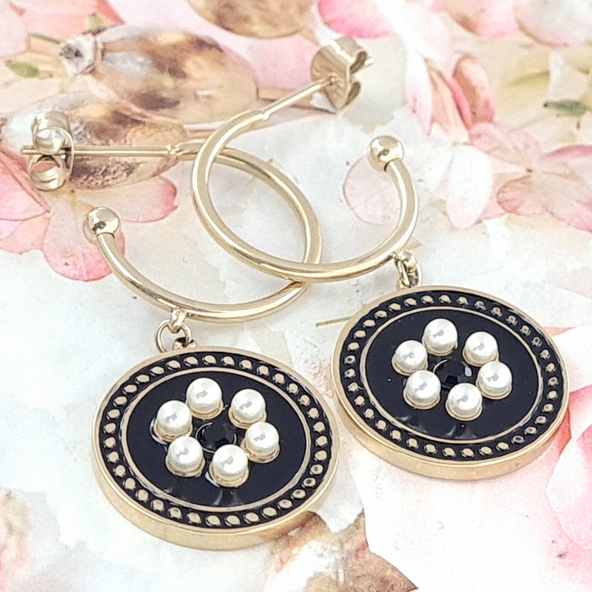 047 Kolczyki złote stal chirurgiczna wiszące celebrytki Marka Xuping