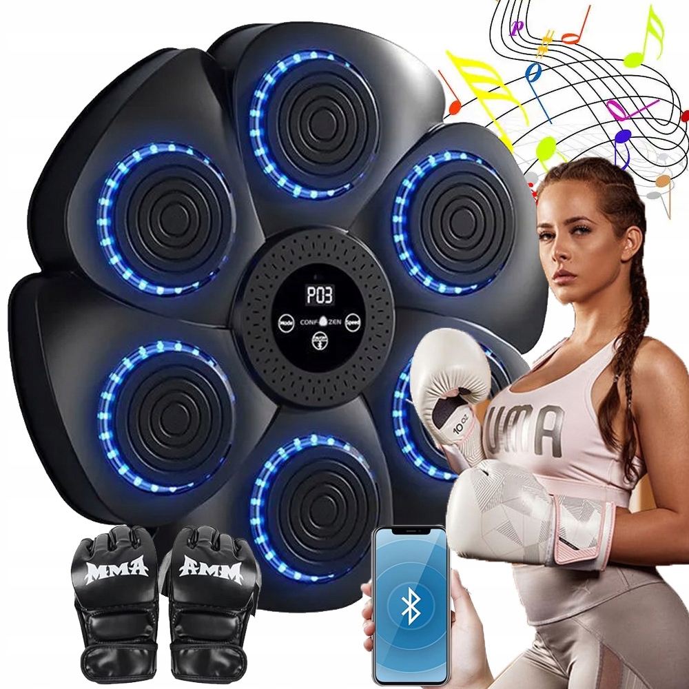 Music Boxing Machine Boxovací Stěna Hudební Štít Bluetooth Pro Cvičení