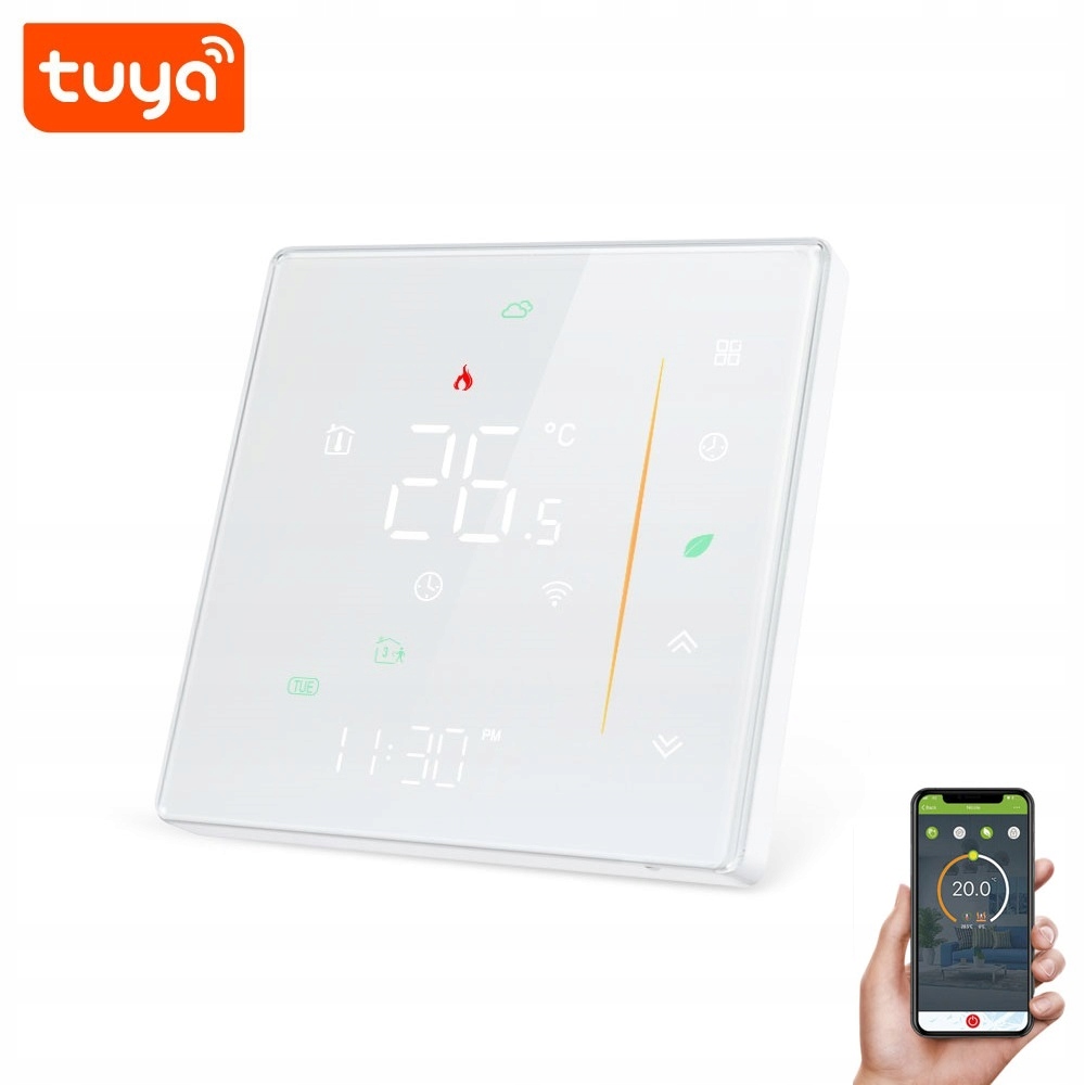 Termostat Na Vodu Podlahového Vytápění Tuya Smart LCD Ga 5A Bílý Wifi