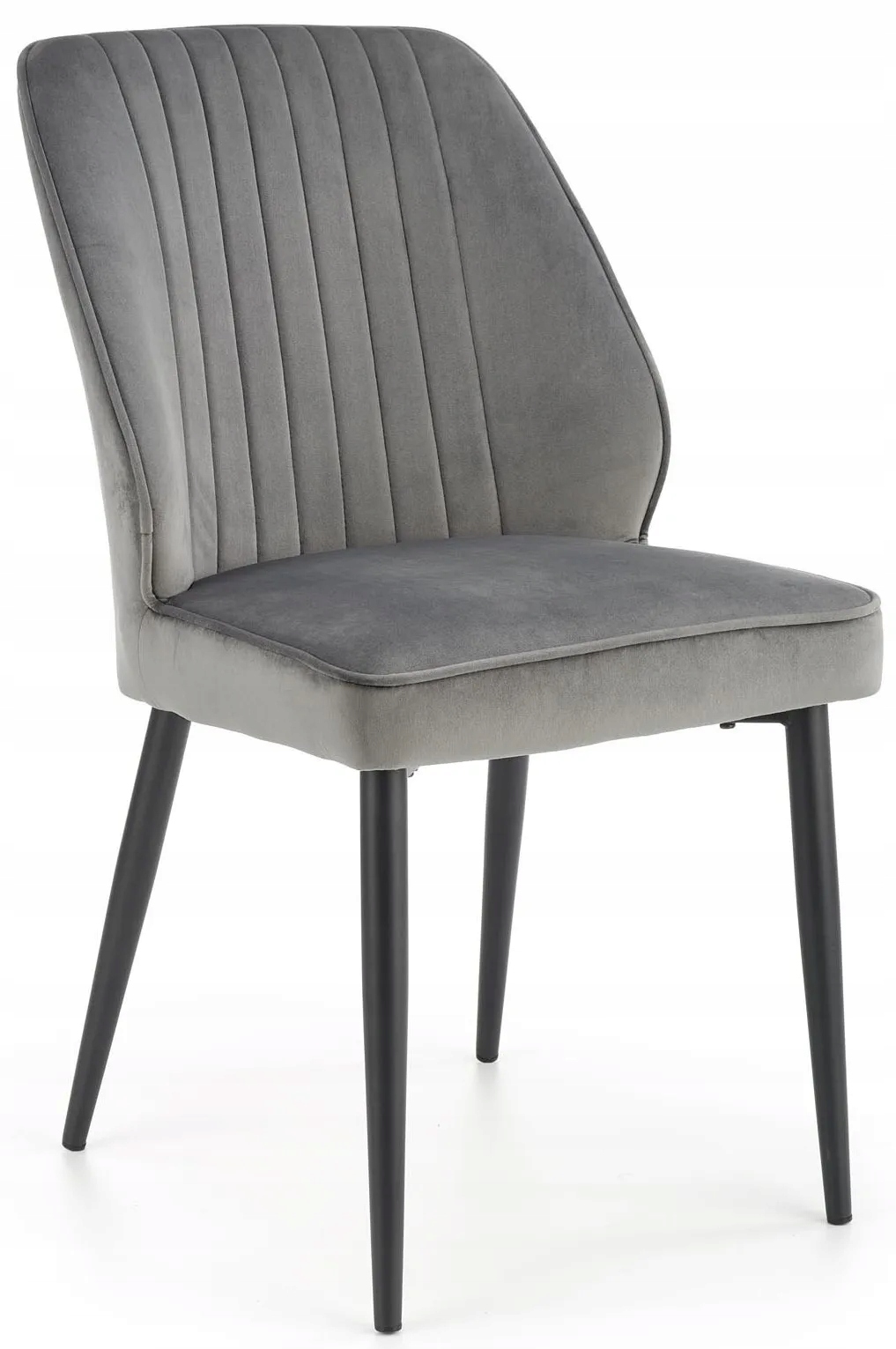 Krzesło loft K432 velvet szare czarne Halmar