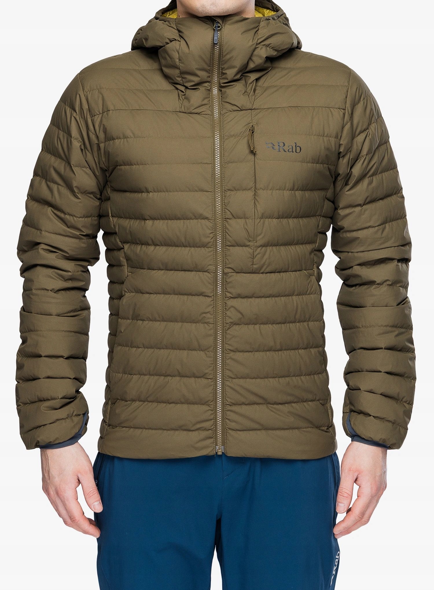 Péřová bunda Rab Microlight Windstopper Hoody oak L