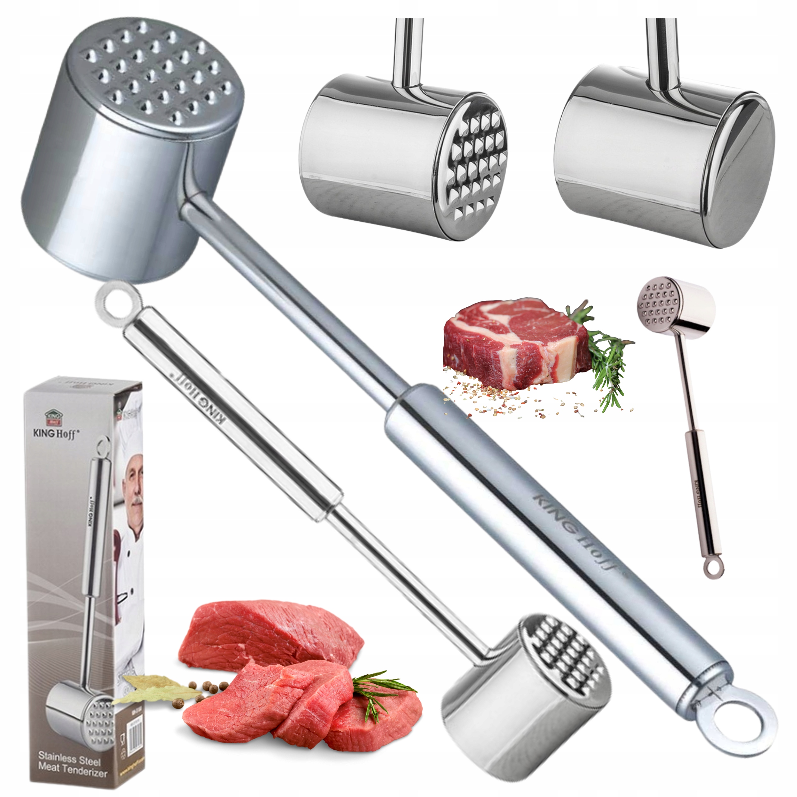 Tłuczek do Mięsa ze STALI NIERDZEWNEJ Tłuczek Bardzo Solidny Praktyczny