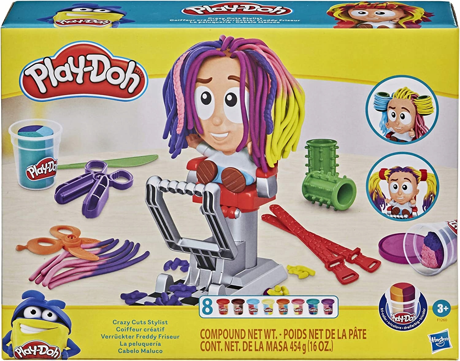 

Play-doh Ciastolina Zestaw Szalony Fryzjer 8 Tub