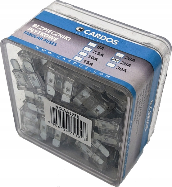

Bezpieczniki Płytkowe Uni 25A 100szt AA325S