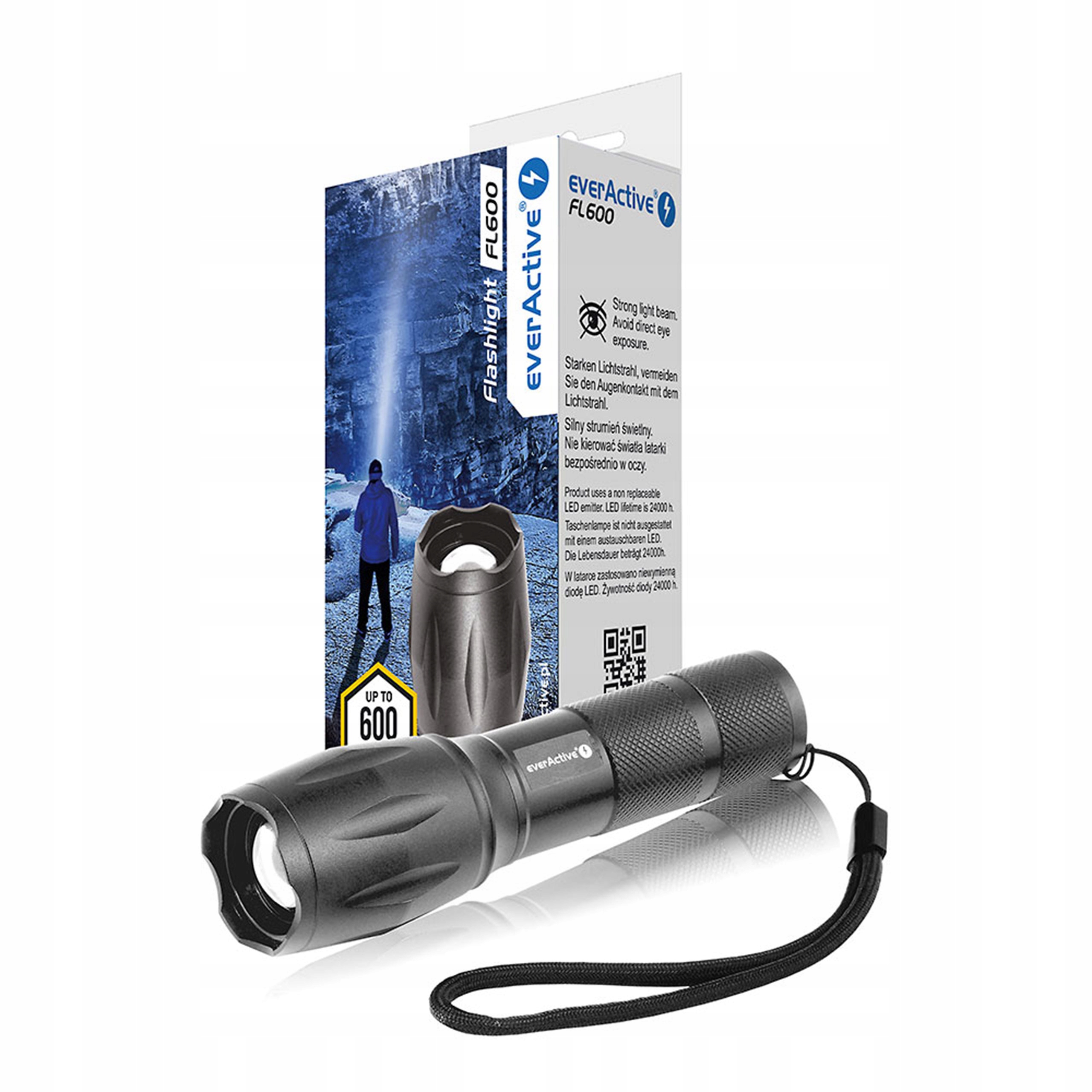 

EverActive Latarka Ręczna Taktyczna Led FL-600