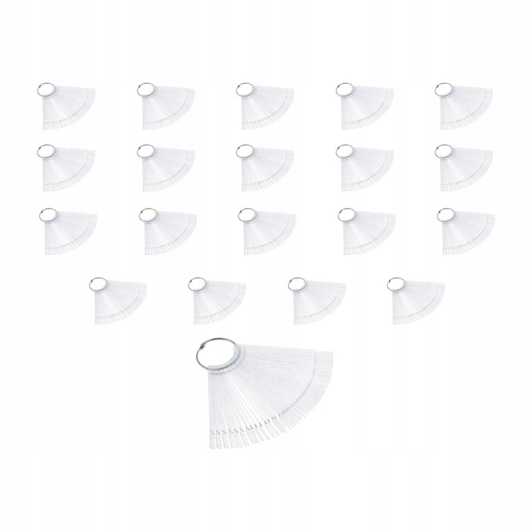 Vzorník Vějíř pro manikúru Hybrid vzorkovač na kolečku 50 tipů Čtverec 20 Ks