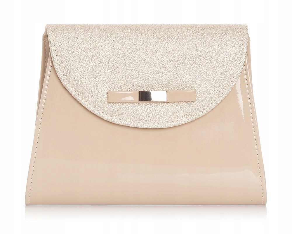BEŻOWA KOPERTÓWKA TOREBKA DAMSKA SOLOME D5 LAKIER Marka Solome