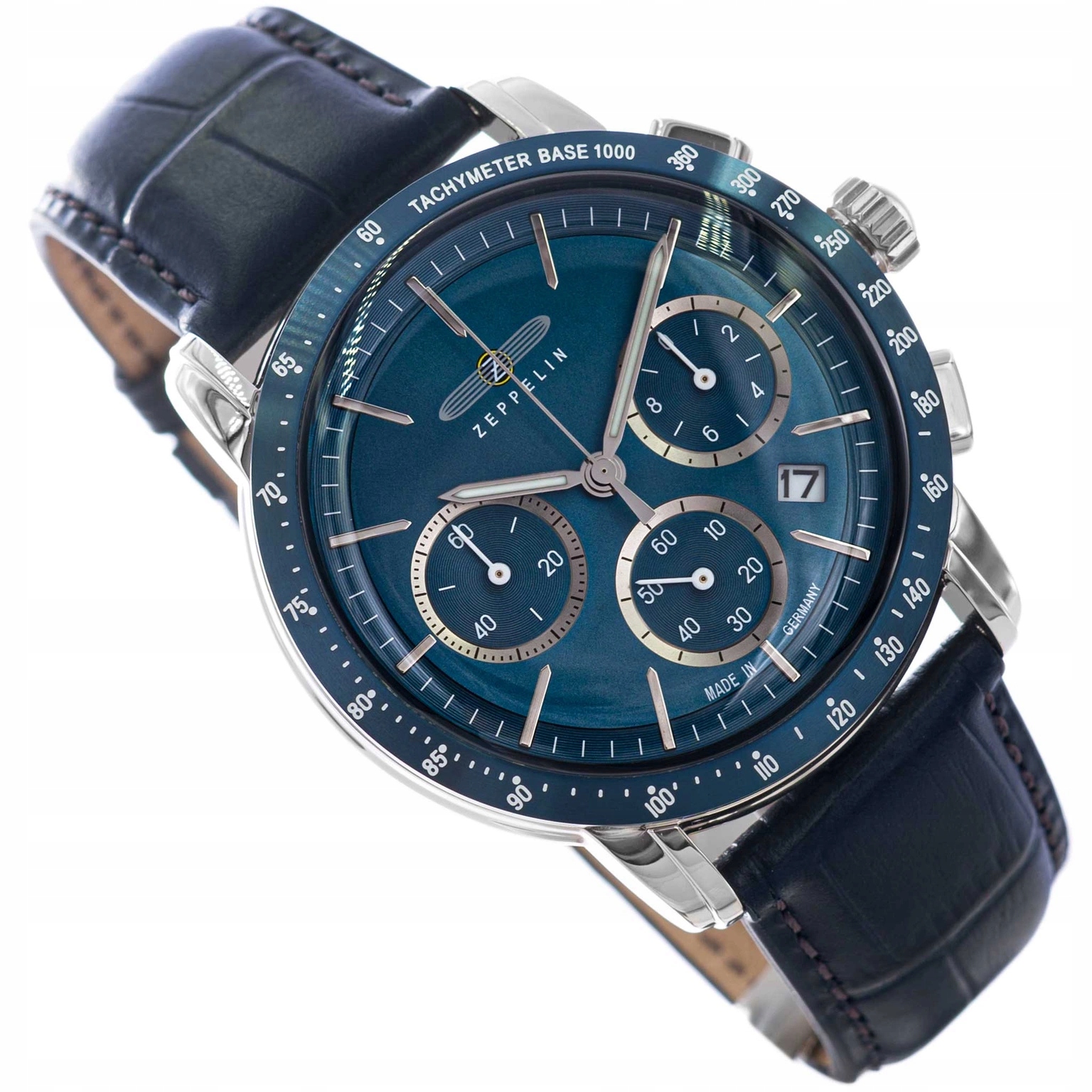 Pánské Hodinky Zeppelin 8878-3 New York, Tmavě Modrá Barva Na Leteckém Řemínku