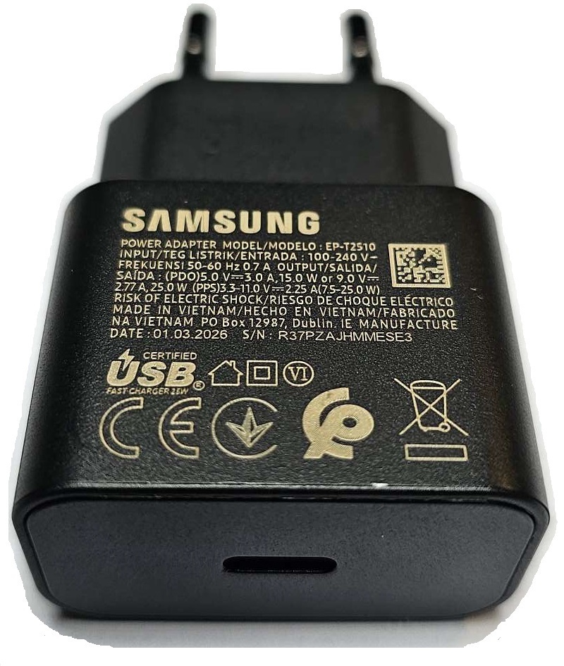 Originální síťová nabíječka Samsung 25W pro telefon Usb-c