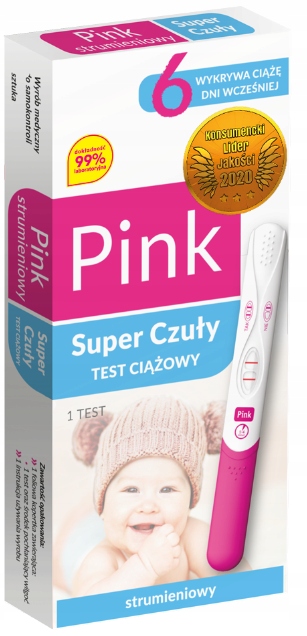 

Strumieniowy Test Ciążowy Pink Czuły 2 Dni