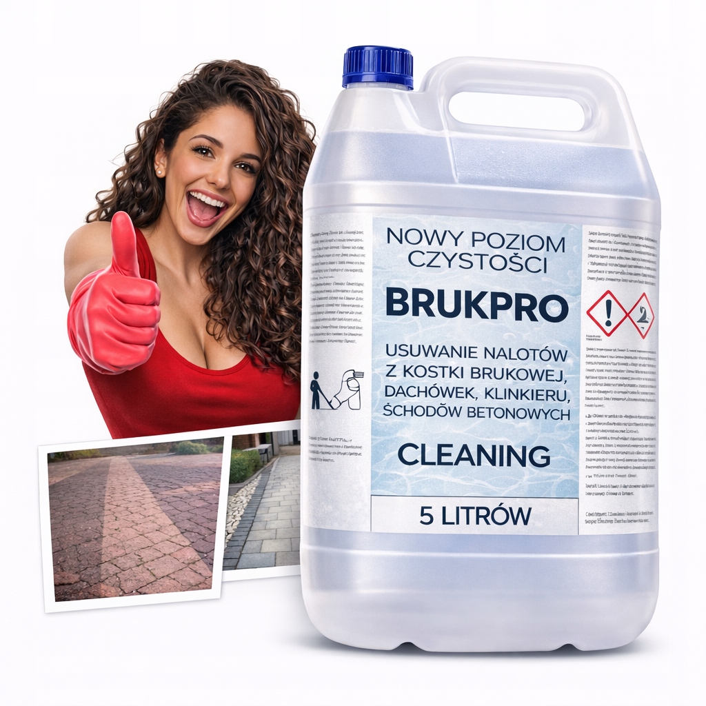 Środek Na Glony Kostka Brukowa Podjazd Taras Chodnik 5000ml BrukPro Silny