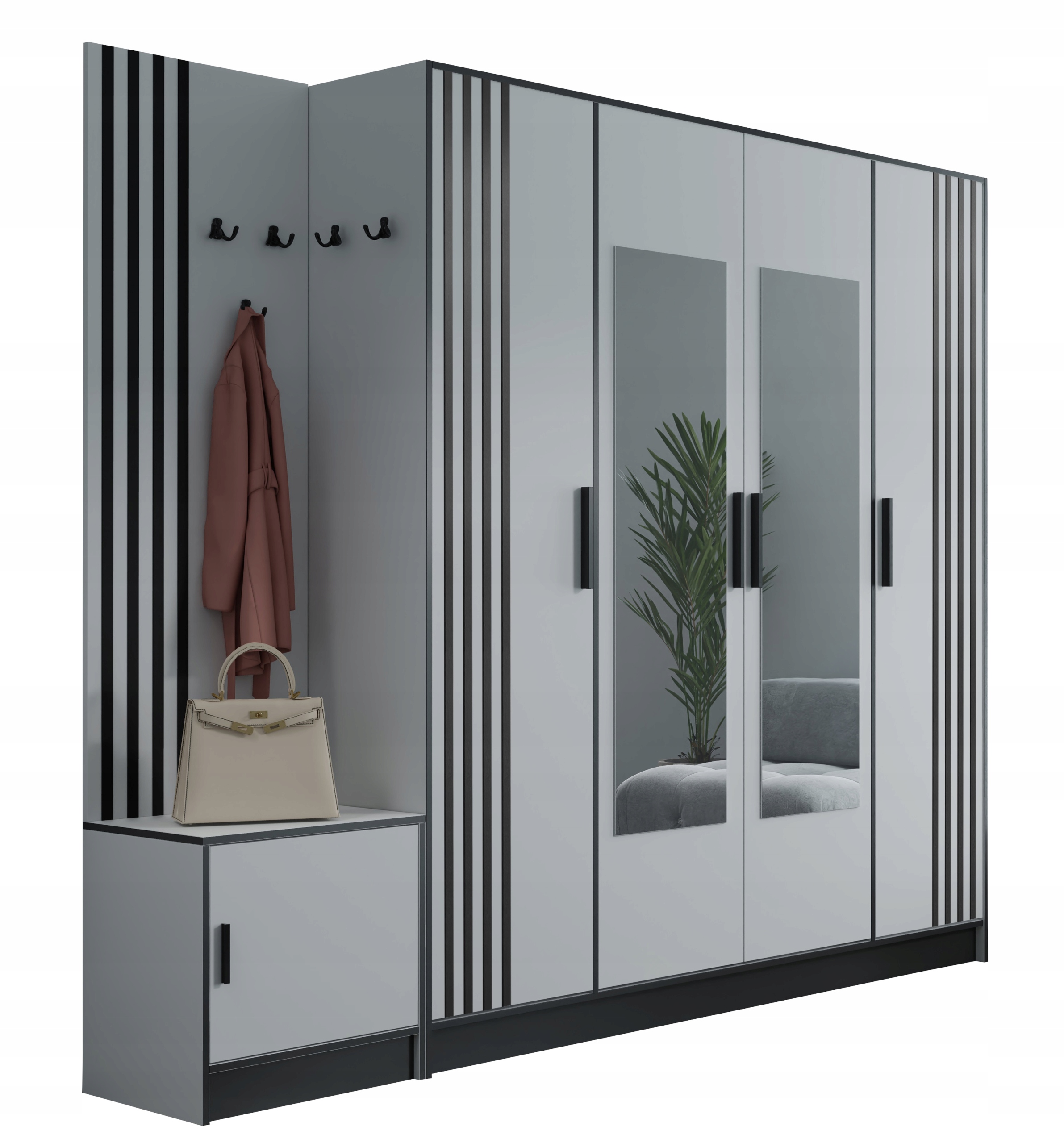 Šatní skříň Dior Lamel Plus 15 s lamelovým sedákem