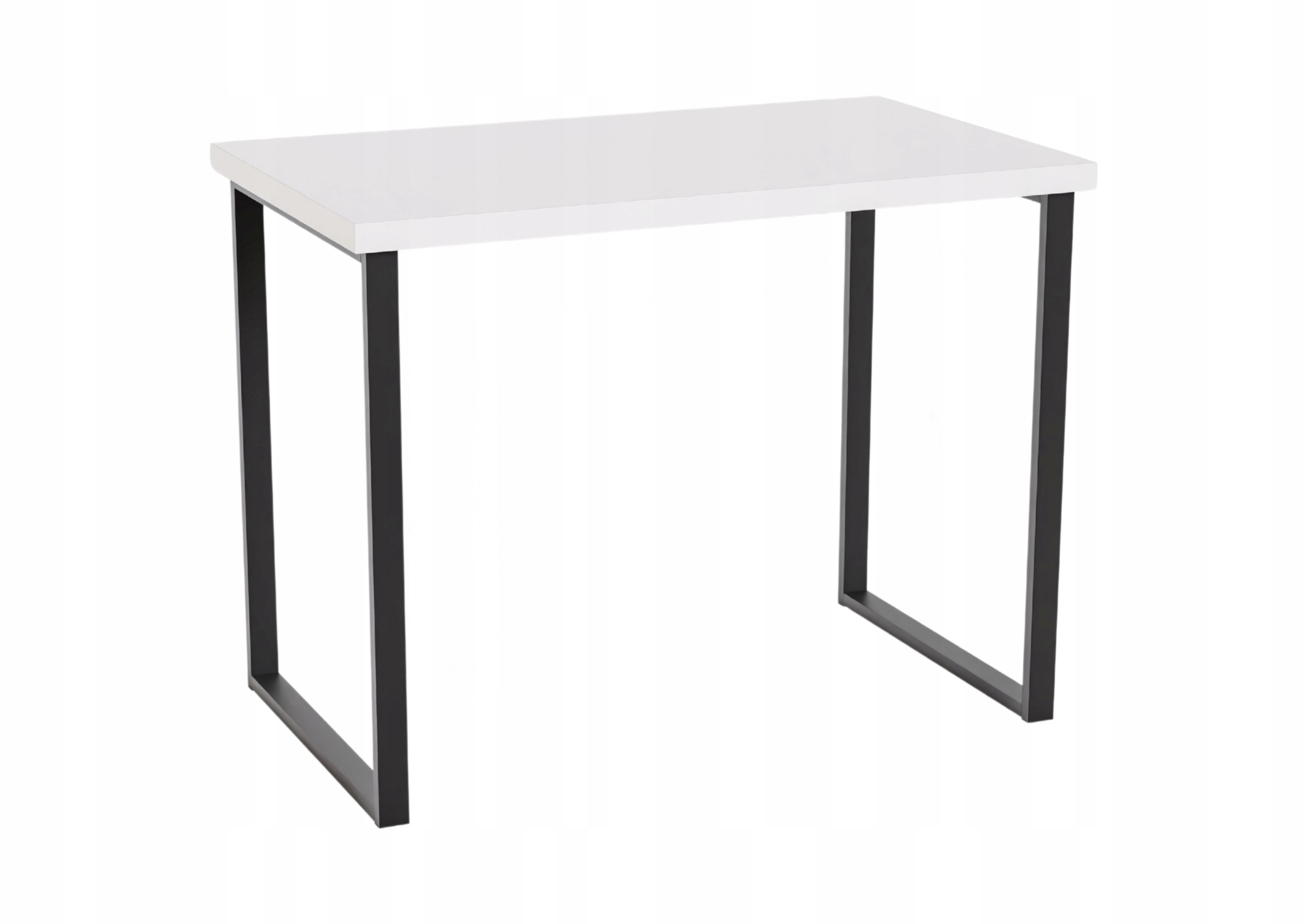 Loftový psací stůl s kovovými nohami, 100x60, bílý