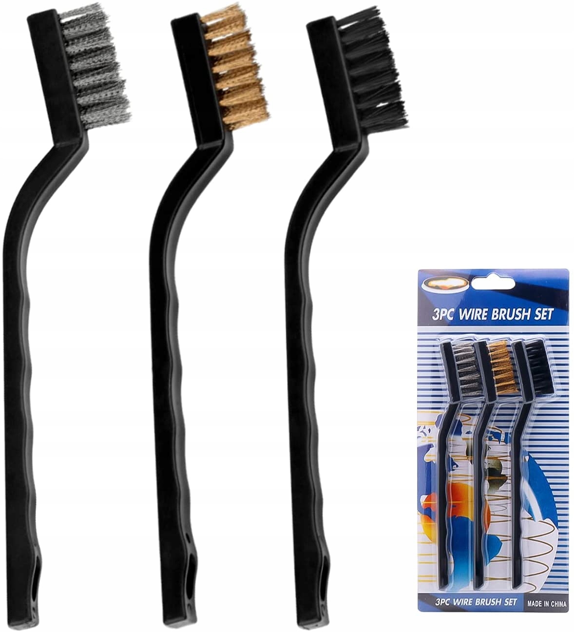 НАБІР ДРОТЯНИХ ЩІТОК З НЕЙЛОНУ І ЛАТУНІ 3 ШТ.